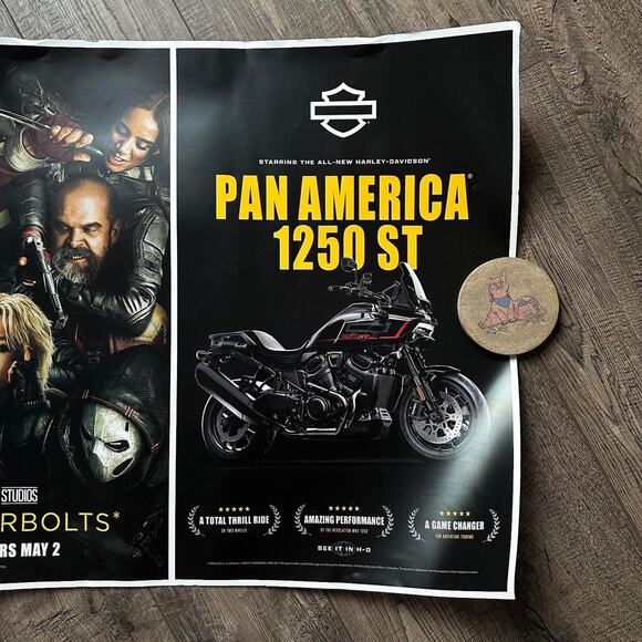 Marvel Thunderbolts Harley Davidson Movie Promo Poster Print - Picture 4 of 7